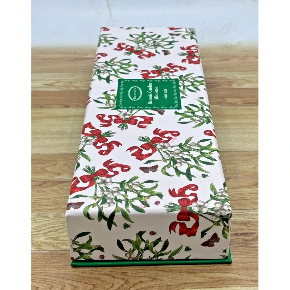 Portmeirion Botanic Garden Serving Cake Slice Mistletoe Porcelain Handle‎ NEW